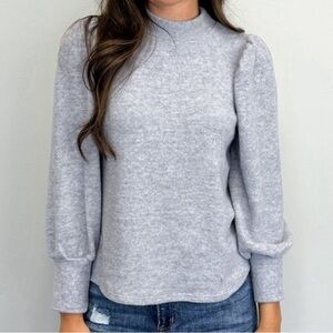 Zenana Luxe Hacci Puff Sleeve